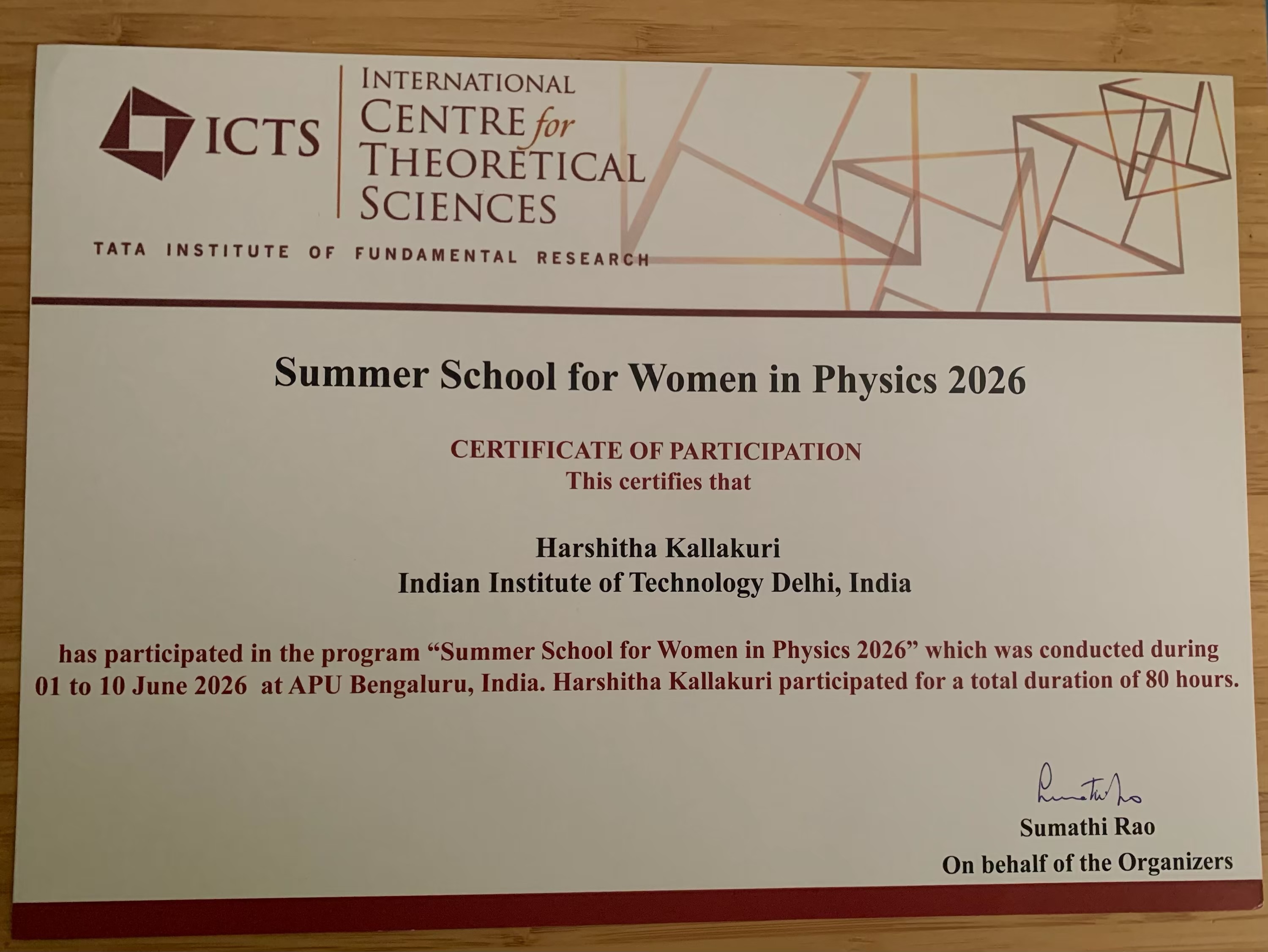 Day 8: Program Participation Certificate